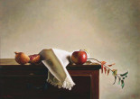 Still life with red apple