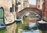 Calle of Venice with bridge