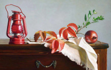 Still life with red lantern