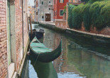 Venezia, gondola verde